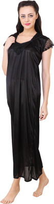 ABACADA'S GAJAB Women Nighty(Black)