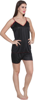 ABACADA'S GAJAB Women Nighty(Black)