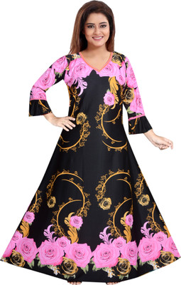 PURSA Women Nighty(Multicolor)