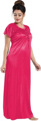 SIAMI Women Nighty(Pink)