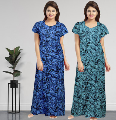 AakarShana Women Nighty(Multicolor)