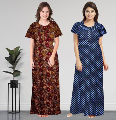AakarShana Women Nighty Set(Multicolor)