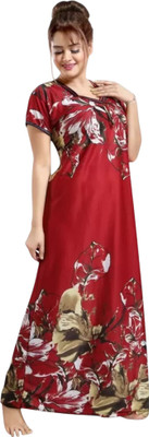 HR creation Women Nighty(Maroon)
