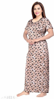 Geet Ethnica Women Nighty(Beige)