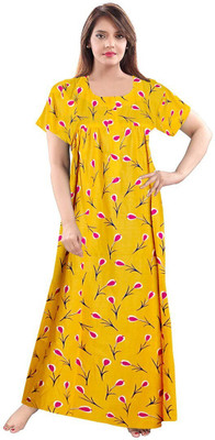 DreamBe Women Nighty(Yellow)