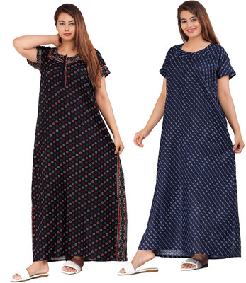 Ruishee Women Nighty Set(Multicolor)