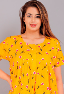 DreamBe Women Nighty(Yellow)