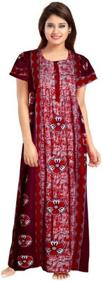 DreamBe Women Nighty(Maroon)