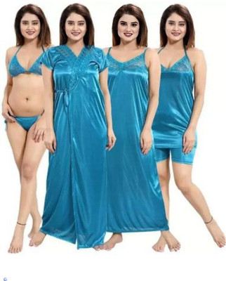 Divine Paridhaan Women Nighty(Blue)