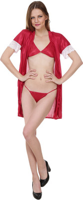 ABACADA'S GAJAB Women Robe and Lingerie Set(Pink)