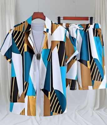 Varni Creation Men Printed Multicolor Night Suit Set