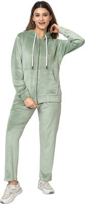 GEE 5 Women Solid Green Top & Pyjama Set