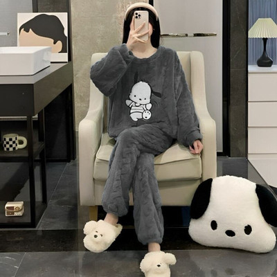 Lugo Women Self Design Grey Night Suit Set