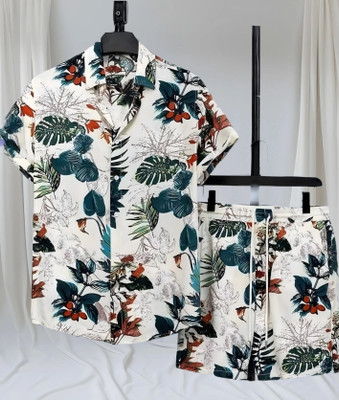 Varni Creation Men Printed Multicolor Night Suit Set