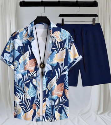 Varni Creation Men Printed Multicolor Night Suit Set