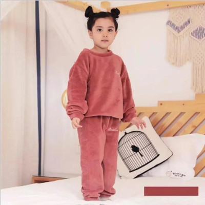 foxyfox Girls Solid Red Night Suit Set