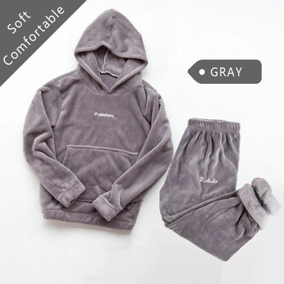 SKG Women Solid Grey Night Suit Set