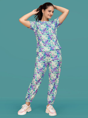 DreamBe Women Printed Multicolor Top & Pyjama Set