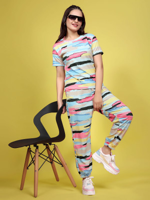 DreamBe Women Printed Multicolor Top & Pyjama Set