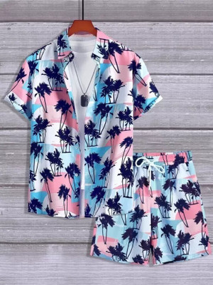 MUMIN Men Printed Multicolor Shirt & Pyjama set