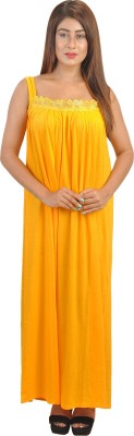 Piyali's Creation Women's Women Nighty(Yellow)