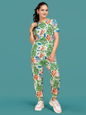 DreamBe Women Printed Multicolor Top & Pyjama Set