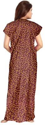 Hirdya Fashion Hub Women Nighty Set(Brown, Pink)