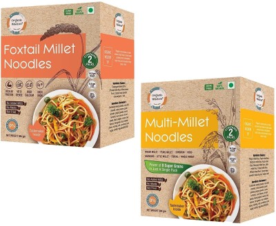 Organic Wisdom Multi Millet & Foxtail Noodles | No MSG, No Maida | Rich in Protein & Vit B Instant Noodles Vegetarian(4 x 196 g)