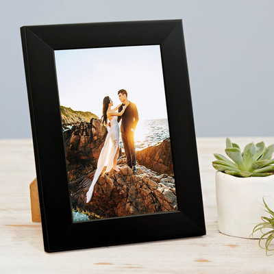 Painting Mantra Wood Table Photo Frame(Black, 1 Photo(s), 4x6)