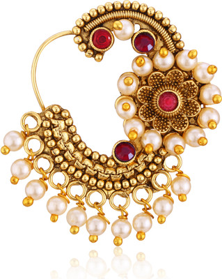 VIVASTRI Cubic Zirconia Gold-plated Plated Alloy Nathiya