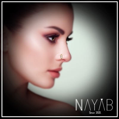 house of common Crystal, Diamond Gold-plated Plated Alloy Nose Ring