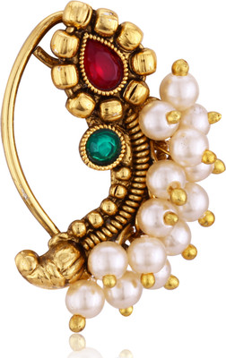VIVASTRI Cubic Zirconia Gold-plated Plated Alloy Nathiya