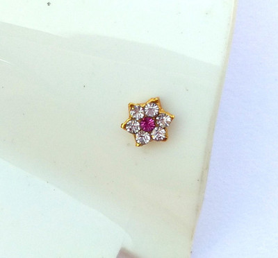 RENU CREATION Cubic Zirconia Gold-plated Plated Brass Nose Stud