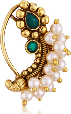 VIVASTRI Cubic Zirconia Gold-plated Plated Alloy Nathiya
