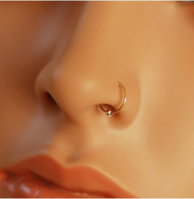 house of common Gold-plated Plated Alloy, Brass, Metal Nose Ring