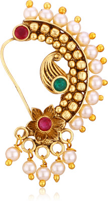 VIVASTRI Cubic Zirconia Gold-plated Plated Alloy Nathiya