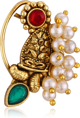 VIVASTRI Cubic Zirconia Gold-plated Plated Alloy Nathiya