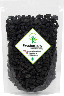 FreshoCartz Black Raisins |Seedless Dry Grapes | Kali Kishmish| Black Kismis | Dry Fruits Raisins(1 x 399 g)