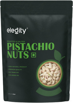Elegity Salted Pistachios - Pouch ( 250 gm) | Namkeen Pista Dry Fruit Pistachios(1 x 250 g)