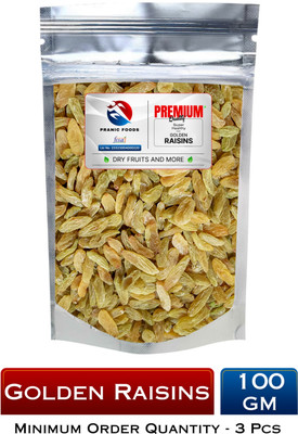 Pranic Foods Premium Dry Fruit Golden Raisins - Kishmish - 100gm Raisins(100 g)