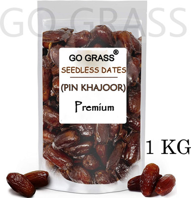 GO GRASS | Pin Khajur | Arabian Dates | Best Taste And Soft Texture, No Sugar | Dates (1 Kg) For Rs. 294 @ 67% off