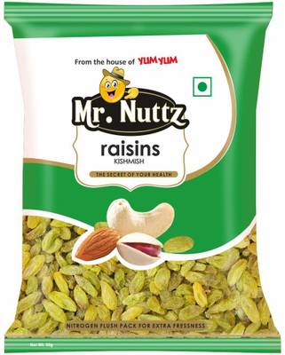 Mr.Nuttz Premium Green Raisins (Kishmish) 50g Seedless Dry Fruits - Raisins