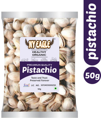 NY EAGLE Premium California Roasted & Salted Pistachios 50g | Pista | Tasty & Healthy Pistachios(50 g)