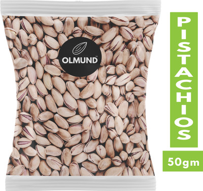 OLMUND Premium Tasty Crunchy Roasted & Lightly Salted (Inshell) Pistachios 50gm Pistachios(50 g)