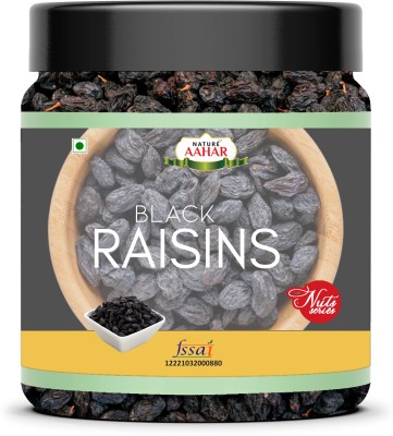 Nature Aahar premium afghani black raisins with seeds kali daakh draksh 1kg Raisins(1 kg)