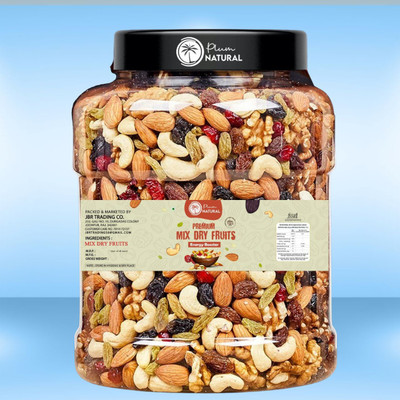 plum natural Mix Dry Fruit | Panchmeva | 200 | JAR | Almonds, Cashews, Raisins, Dry Dates, Pistachios, Figs, Kiwi, Assorted Fruits & Nuts(200 g)