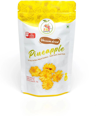 FAT Furits Any Time Vacuum Dried Pineapple | Dehydrated Fruit | Chatpata Pepper Slices Healthy Snack Pineapple(1 x 20 g)