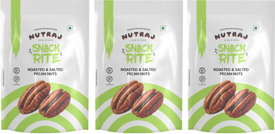 Nutraj Roasted Salted Pecan Nuts 300g (100g x 3), Pecan Kernels, Dry Fruits Pecans(3 x 100 g)