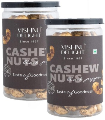 VISHNU DELIGHT Roasted, Crunchy, Non Fried, Flavoured Cashew Combo - Black Pepper (85 gm X 2) Cashews(2 x 85 g)