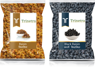 Trinetra Kishmish 100g and Kali Kishmish 100g Combo Pack 200g(2 x 100 g)